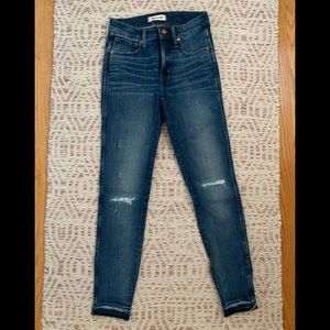 Madewell high rise distressed jeans